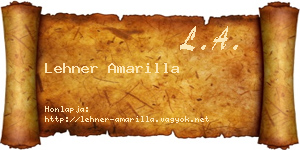 Lehner Amarilla névjegykártya